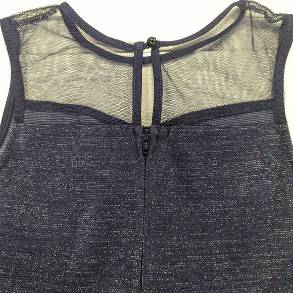 Girls Ally B navy sparkle party dress Sz. 7 - Picture 5 of 6